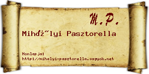 Mihályi Pasztorella névjegykártya